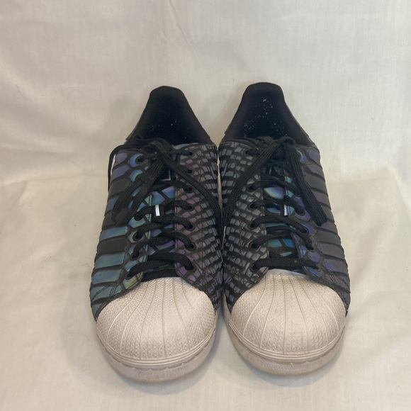 Adidas Zeno Superstar Iridescent Reflective Scale Sneakers Size 12 - Picture 3 of 15